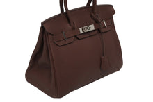 Load image into Gallery viewer, 極美品 HERMES エルメス バーキン30 ハンドバッグ トゴ チョコレートブラウン シルバー金具 ☐M刻印 中古 4b010075