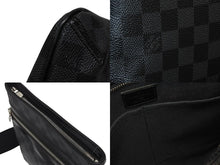 画像をギャラリービューアに読み込む, LOUIS VUITTON ルイヴィトン トマス ショルダーバッグ N58028 ダミエ ブラック シルバー金具 美品 中古 4b010084