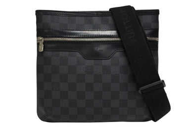 LOUIS VUITTON ルイヴィトン トマス ショルダーバッグ N58028 ダミエ ブラック シルバー金具 美品 中古 4b010084