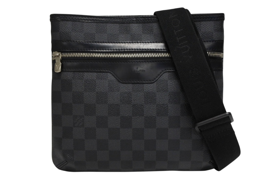 LOUIS VUITTON ルイヴィトン トマス ショルダーバッグ N58028 ダミエ ブラック シルバー金具 美品 中古 4b010084
