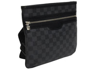 画像をギャラリービューアに読み込む, LOUIS VUITTON ルイヴィトン トマス ショルダーバッグ N58028 ダミエ ブラック シルバー金具 美品 中古 4b010084