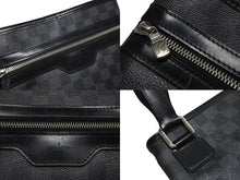 画像をギャラリービューアに読み込む, LOUIS VUITTON ルイヴィトン トマス ショルダーバッグ N58028 ダミエ ブラック シルバー金具 美品 中古 4b010084