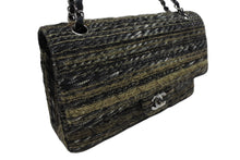 Load image into Gallery viewer, CHANEL シャネル マトラッセ25 Wフラップ Wチェーンショルダーバッグ 10番台 ココマーク ツイード レザー シルバー金具 美品 中古 4b010086