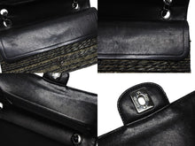 Load image into Gallery viewer, CHANEL シャネル マトラッセ25 Wフラップ Wチェーンショルダーバッグ 10番台 ココマーク ツイード レザー シルバー金具 美品 中古 4b010086