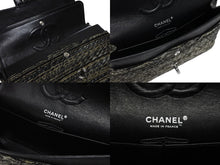 Load image into Gallery viewer, CHANEL シャネル マトラッセ25 Wフラップ Wチェーンショルダーバッグ 10番台 ココマーク ツイード レザー シルバー金具 美品 中古 4b010086