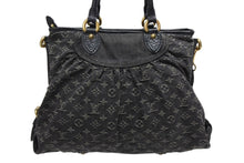 画像をギャラリービューアに読み込む, 極美品 LOUIS VUITTON ルイヴィトン ネオカヴィ MM ハンドバッグ M95351 モノグラム デニム ブラック 2WAY ゴールド金具 中古 4b010098