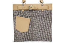 画像をギャラリービューアに読み込む, CHRISTIAN DIOR クリスチャンディオール トロッター トートバッグ BO-B0042 キャンバス レザー ブラウン シルバー金具 美品 中古 4b010099