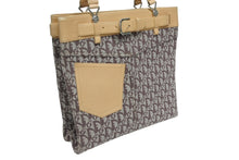 画像をギャラリービューアに読み込む, CHRISTIAN DIOR クリスチャンディオール トロッター トートバッグ BO-B0042 キャンバス レザー ブラウン シルバー金具 美品 中古 4b010099