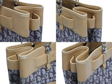 画像をギャラリービューアに読み込む, CHRISTIAN DIOR クリスチャンディオール トロッター トートバッグ BO-B0042 キャンバス レザー ブラウン シルバー金具 美品 中古 4b010099