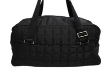 Load image into Gallery viewer, CHANEL シャネル スポーツライン ボストンバッグ 10番台 ココマーク チョコバー ナイロン ブラック シルバー金具 美品 中古 4b010100