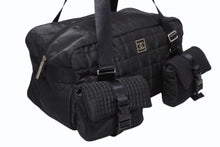 Load image into Gallery viewer, CHANEL シャネル スポーツライン ボストンバッグ 10番台 ココマーク チョコバー ナイロン ブラック シルバー金具 美品 中古 4b010100