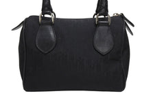 Load image into Gallery viewer, 極美品 Christian Dior クリスチャンディオール ガリアーノ期 トロッター柄 ミニハンドバッグ 04-BO-0018 ナイロンキャンバス レザー ブラック 中古 4b010101