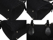 Load image into Gallery viewer, 極美品 Christian Dior クリスチャンディオール ガリアーノ期 トロッター柄 ミニハンドバッグ 04-BO-0018 ナイロンキャンバス レザー ブラック 中古 4b010101
