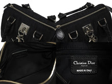 Load image into Gallery viewer, 極美品 Christian Dior クリスチャンディオール ガリアーノ期 トロッター柄 ミニハンドバッグ 04-BO-0018 ナイロンキャンバス レザー ブラック 中古 4b010101