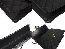 Load image into Gallery viewer, CHANEL シャネル Sフラップ チェーンショルダーバッグ 10番台 ラムスキン ココマーク キルティング ブラック ゴールド金具 美品 中古 4b010104