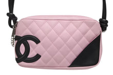 Load image into Gallery viewer, 極美品 CHANEL シャネル カンボンライン ワンショルダーバッグ 9番台 ココマーク カーフスキン キルティング ピンク ブラック 中古 4b010112