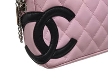 Load image into Gallery viewer, 極美品 CHANEL シャネル カンボンライン ワンショルダーバッグ 9番台 ココマーク カーフスキン キルティング ピンク ブラック 中古 4b010112