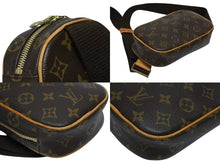 画像をギャラリービューアに読み込む, LOUIS VUITTON ルイヴィトン モノグラム ポシェット ガンジュ ボディバッグ M51870 ブラウン ゴールド金具 美品 中古 4b010115