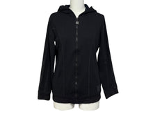 Load image into Gallery viewer, CHANEL シャネル スポーツライン ジップアップフーディー パーカー P30779K00443 サイズ38 ココマーク ブラック 美品 中古 4b010117