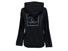 Load image into Gallery viewer, CHANEL シャネル スポーツライン ジップアップフーディー パーカー P30779K00443 サイズ38 ココマーク ブラック 美品 中古 4b010117
