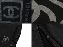 Load image into Gallery viewer, CHANEL シャネル スポーツライン ジップアップフーディー パーカー P30779K00443 サイズ38 ココマーク ブラック 美品 中古 4b010117