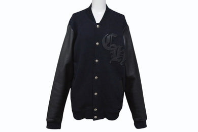 CHROME HEARTS クロムハーツ JKT GRP NOT BOMBER バーシティジャケット スタジャン サイズM CHレザーパッチ 美品 中古 4b010119