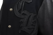 Load image into Gallery viewer, CHROME HEARTS クロムハーツ JKT GRP NOT BOMBER バーシティジャケット スタジャン サイズM CHレザーパッチ 美品 中古 4b010119
