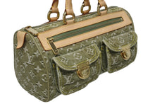 画像をギャラリービューアに読み込む, 極美品 LOUIS VUITTON ルイヴィトン ハンドバッグ デニム ネオスピーディ M95215 モノグラムデニム カーキ ゴールド金具 中古 4b010132