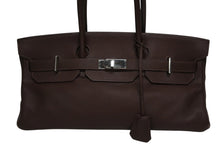 Load image into Gallery viewer, 極美品 ゴルチェデザイン HERMES エルメス ショルダーバーキン ブラウン トリヨンクレマンス ◻︎H刻 シルバー金具 中古 4b010133