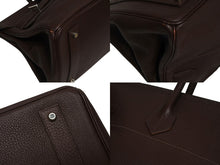 Load image into Gallery viewer, 極美品 ゴルチェデザイン HERMES エルメス ショルダーバーキン ブラウン トリヨンクレマンス ◻︎H刻 シルバー金具 中古 4b010133
