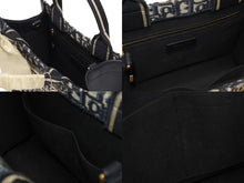 画像をギャラリービューアに読み込む, 極美品 CHRISTIAN DIOR クリスチャンディオール ブックトート スモール ハンドバッグ M1265ZRIW_M828 ネイビー オブリーク柄 中古 4b010153