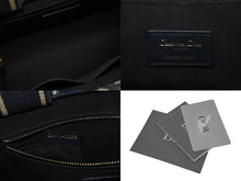 画像をギャラリービューアに読み込む, 極美品 CHRISTIAN DIOR クリスチャンディオール ブックトート スモール ハンドバッグ M1265ZRIW_M828 ネイビー オブリーク柄 中古 4b010153