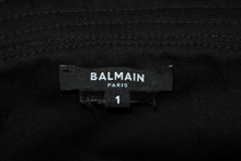 画像をギャラリービューアに読み込む, BALMAIN バルマン PB ラビリンス モノグラム バケット ハット ブラック 黒 ホワイト 白 コットン ポリエステル 美品 中古 4b010156