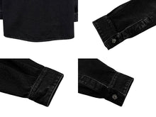 Load image into Gallery viewer, 極美品 CHANEL シャネル 長袖デニムシャツ P77614V69611 サイズ42 ココマーク ラインストーン ブラック 中古 4b010158