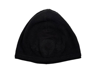 CHROME HEARTS クロムハーツ ビーニー サーマル ニット帽 2238 304 2209 ホースシュー アメリカ製 コットン ブラック 美品 中古 4b010159