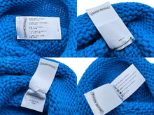 Load image into Gallery viewer, 新品同様 CHROME HEARTS クロムハーツ クロスパッチ ニットキャップ ビーニー カシミヤ レザー シルバー925 パープル ブルー 中古 4b010160