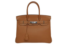 Load image into Gallery viewer, 極美品 HERMES エルメス バーキン30 ハンドバッグ トゴ ゴールド シルバー金具 ☐I刻印 中古 4b010162