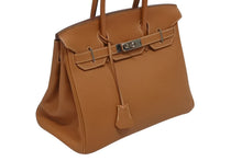 Load image into Gallery viewer, 極美品 HERMES エルメス バーキン30 ハンドバッグ トゴ ゴールド シルバー金具 ☐I刻印 中古 4b010162