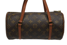 画像をギャラリービューアに読み込む, LOUIS VUITTON ルイヴィトン パピヨン26 ハンドバッグ モノグラム M51366 筒型 モノグラムキャンバス ブラウン 美品 中古 4b010165