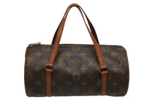 画像をギャラリービューアに読み込む, LOUIS VUITTON ルイヴィトン パピヨン26 ハンドバッグ モノグラム M51366 筒型 モノグラムキャンバス ブラウン 美品 中古 4b010166