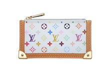 画像をギャラリービューアに読み込む, 新品同様 LOUISVUITTON ルイヴィトン ポシェットクレコインケース M92655 モノグラムマルチカラー 村上隆 ホワイト 中古 4b010167