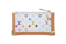 画像をギャラリービューアに読み込む, 新品同様 LOUISVUITTON ルイヴィトン ポシェットクレコインケース M92655 モノグラムマルチカラー 村上隆 ホワイト 中古 4b010167