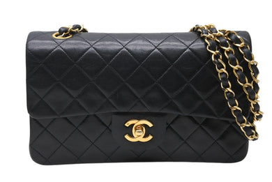 CHANEL シャネル マトラッセ23 Wフラップ Wチェーンショルダーバッグ 1番台 ラムスキン ココマーク ブラック 美品 中古 4b010170