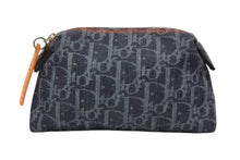 画像をギャラリービューアに読み込む, 極美品 Christian Dior クリスチャンディオール トロッター フライトポーチ 小物入れ デニム グレー シルバー金具 中古 4b010172
