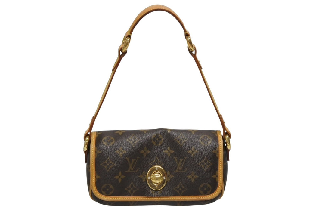 極美品 LOUIS VUITTON ルイヴィトン モノグラム ティカルPM ワンショルダーバッグ M40078 ブラウン ゴールド金具 中古 4b010176