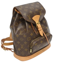 Load image into Gallery viewer, LOUIS VUITTON ルイヴィトン モンスリMM バックパック M51136 ブラウン モノグラム PVC ゴールド金具 美品 中古 4b010183