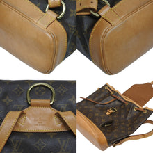 Load image into Gallery viewer, LOUIS VUITTON ルイヴィトン モンスリMM バックパック M51136 ブラウン モノグラム PVC ゴールド金具 美品 中古 4b010183