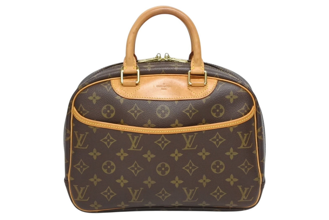 LOUIS VUITTON ルイヴィトン トゥルービル ハンドバッグ M42228 モノグラム ブラウン PVC レザー ゴールド金具 美品 中古 4b010184
