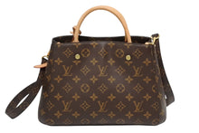 Load image into Gallery viewer, 極美品 LOUIS VUITTON ルイヴィトン モンテーニュBB モノグラム ハンドバッグ M41055 ブラウン 中古 4b010186