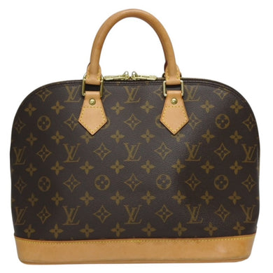 LOUIS VUITTON ルイ ヴィトン アルマPM ハンドバッグ M51130 モノグラム PVC ブラウン ゴールド金具 美品 中古 4b010187